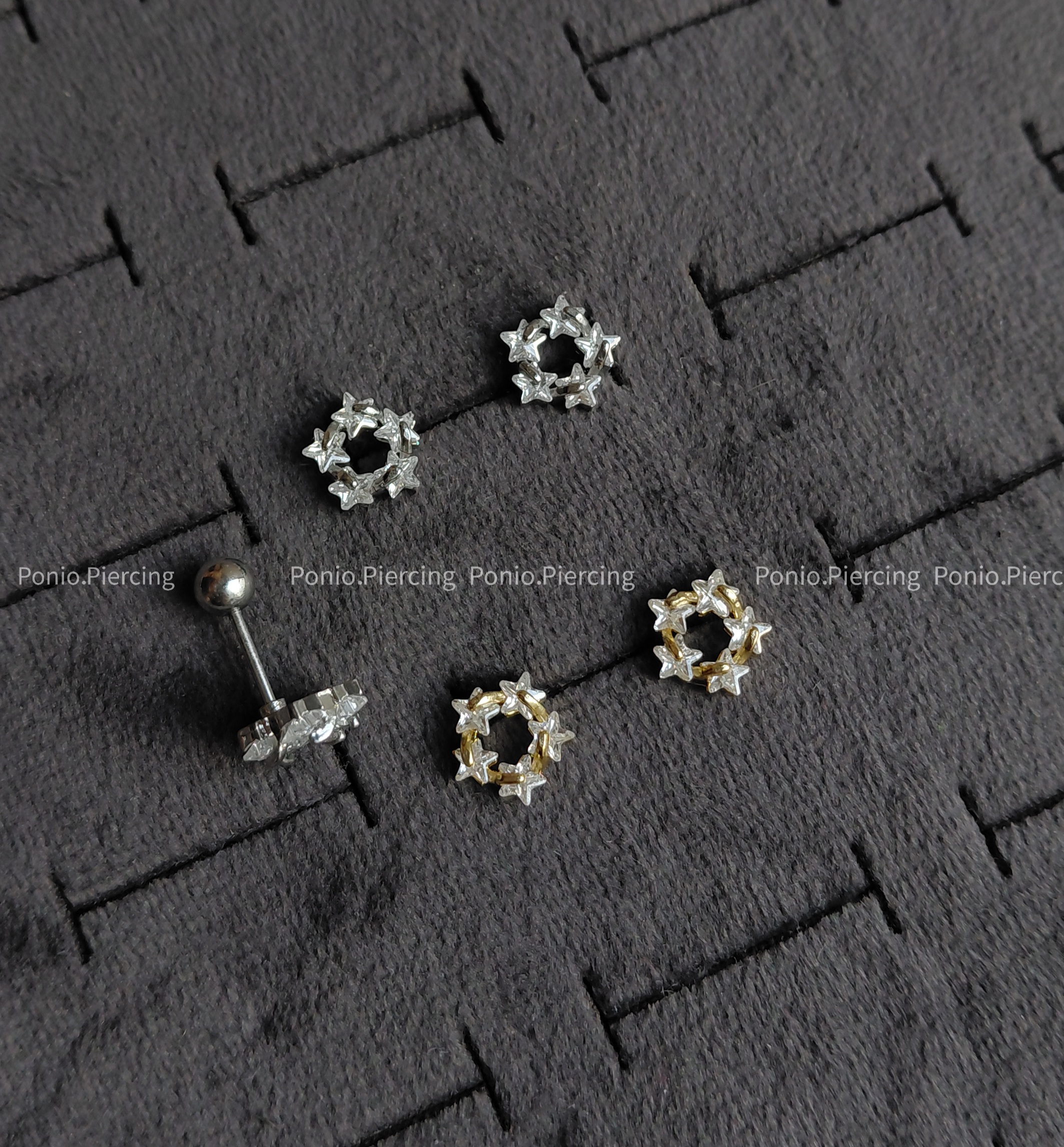 تصویر پیرسینگ گوش five star 